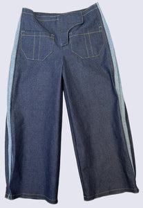 SIDE LINE PANT BLUE DENIM CONTRAST LINE $195.